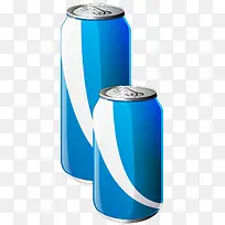 蓝色可乐矢量锡制易拉罐