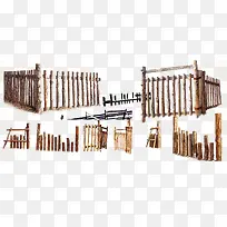 各式木制围栏