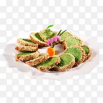 产品实物绿茶饼