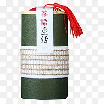 日式红色腰条茶叶罐包装礼盒