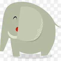 手绘大象矢量图
