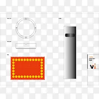灯箱VI设计矢量素材