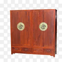 复古式实木衣柜设计素材