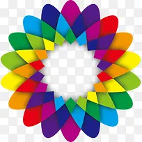 彩色花瓣型圆环