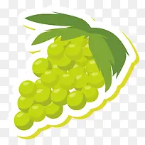 绿色矢量水晶葡萄