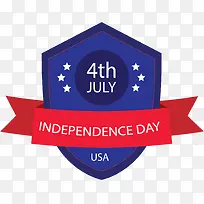 蓝色盾牌美国独立日