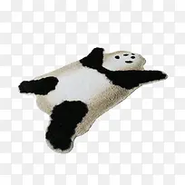 创意熊猫毛皮边毯