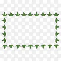 绿色树叶组合的方框