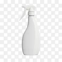 白色塑料瓶子的喷雾清洁用品实物