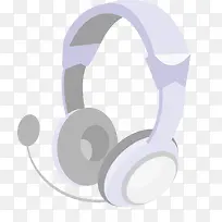 紫色头戴式耳机