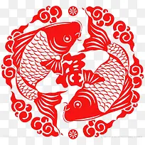 年年有余窗花设计