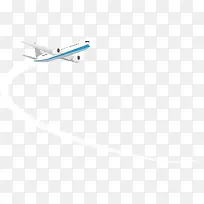 白色飞机航线免抠图