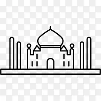 城堡简笔图