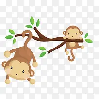 卡通小猴子动物设计