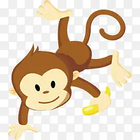 香蕉猴子矢量