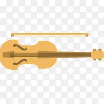 矢量图棕色的小提琴