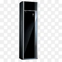一台黑色电冰箱