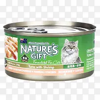 绿色包装猫咪食用猫罐头