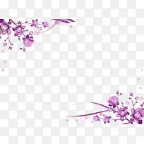 紫色花朵抽象装饰风格背景