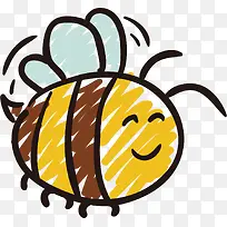 矢量图虫蜜蜂绘画
