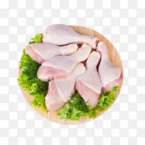 砧板上的新鲜鸡肉食材