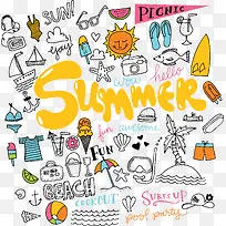 夏季summer旅游矢量元素