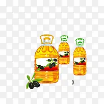矢量黄色桶装葵花籽油