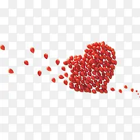 红色气球组成爱心形状