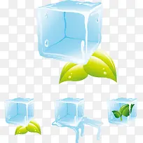 矢量冰块蓝色