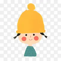 黄帽子的小女孩