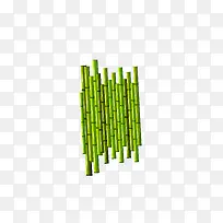 一束绿色竹子