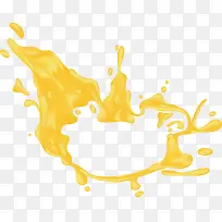 金黄色果汁液体边框