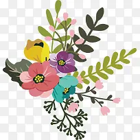 矢量图唯美的花束
