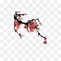 文人墨客梅花山水画