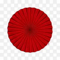 红色中国风折叠伞面