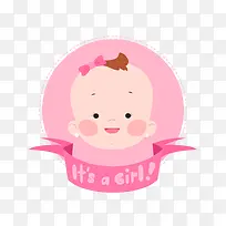 矢量可爱的女宝宝