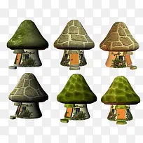 可爱蘑菇造型房屋