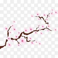 粉色中国风花枝植物