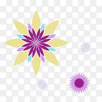 紫色抽象花朵矢量
