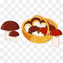 一篮子蘑菇