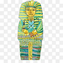 手绘埃及法老棺木