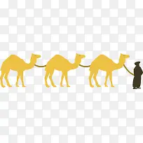 骆驼队矢量古埃及符号