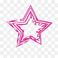粉色动感线条绘制而成的星星图案