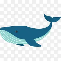蓝色立体大海鲸鱼