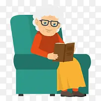 老年人看书