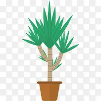 盆栽植物矢量图下载