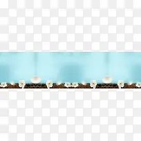 淘宝化妆品护肤品土壤花唯美背景banner