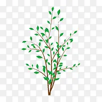 手绘卡通绿色植物