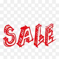 卡通手绘英文字母SALE