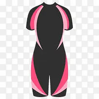 女士健身泳衣手绘图